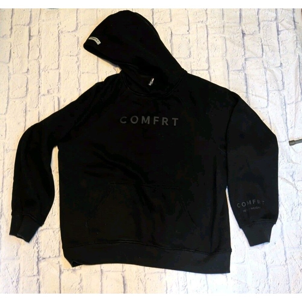 CMFRT Heavyweight Men's Black Hoodie Sweatshirt Size 2XL Weighted Hoodie